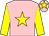 Pink, yellow star & sleeves, yellow star on cap