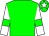 Green body, white arms, green armlets, green cap, white star