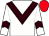 White body, brown chevron, white arms, brown chevron, red cap