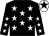 Black body, white stars, black arms, white stars, white cap, black star