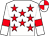 white, red stars and armlets, quartered cap