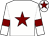 White, maroon star, armlets and star on cap