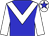 Big-blue body, white chevron, white arms, white cap, big-blue star