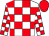 White body, red checked, white arms, red checked, red cap