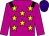 violet, black epaulets, gold stars, Violet sleeves, purple cap