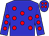 blue, red spots