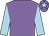 Mauve, light blue sleeves, mauve cap, light blue star