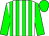 White body, green striped, green arms, green cap