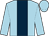 Light blue, dark blue stripe