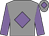 Grey, mauve diamond & sleeves, mauve diamond on cap