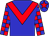 Big-blue body, red chevron, red arms, big-blue checked, big-blue cap, red star