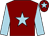 Maroon, light blue star, sleeves and star on cap