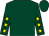 Dark green, yellow stars on sleeves, dark green cap