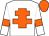 White body, orange cross of lorraine, white arms, orange armlets, orange cap