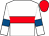 White, red hoop, white sleeves, royal blue armlets, red cap