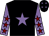 Black, mauve star, mauve sleeves, maroon stars, black cap, mauve stars