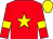 Red, yellow star, armlets, yellow cap