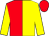 Red and yellow (halved), yellow sleeves, red cap