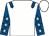 White, royal blue epaulets, royal blue sleeves, light blue stars