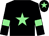 Black, light green star, armlets and star on cap