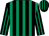 Black and emerald green stripes