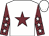 White, garnet star, garnet sleeves, white stars, white cap