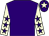 Purple, beige sleeves, purple stars, purple cap, beige star