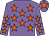 Mauve, orange stars, mauve cap, orange star