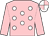 Pink, white spots, pink sleeves, quartered cap