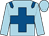 Light blue, royal blue cross and epaulets