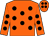 Orange, black spots