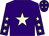 Purple, beige star, purple sleeves, beige stars and stars on cap