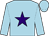 Light blue, purple star, light blue cap