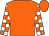 Orange, white and orange check sleeves