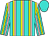 Turquoise, yellow and pink stripes