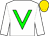 White, green 'v', gold cap