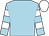 light blue, white hoops on sleeves, white cap