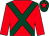 Red, dark green cross sashes, dark green cap, red star