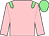 Pink, light green epaulettes, pink sleeves, light green cap