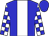 Blue, white stripe, white and blue checked sleeves