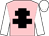 Pink, black cross of lorraine, white sleeves & cap