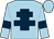 Light blue, dark blue cross of lorraine and armlets