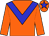 Orange body, big-blue chevron, orange arms, orange cap, big-blue star