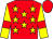 Red, yellow stars, yellow sleeves, red armlets, red cap