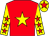 red, yellow star, red stars on yellow sleeves, red star on yellow cap