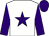 White body, purple star, purple arms, purple cap