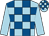 Light blue and royal blue check, light blue sleeves