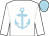 white, light blue anchor, light blue cap