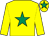 Yellow, emerald green star, emerald green star on cap