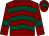 Maroon, dark green chevrons, armlets and star on cap